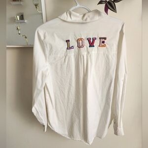 Embroidered LOVE Button Up ❤️